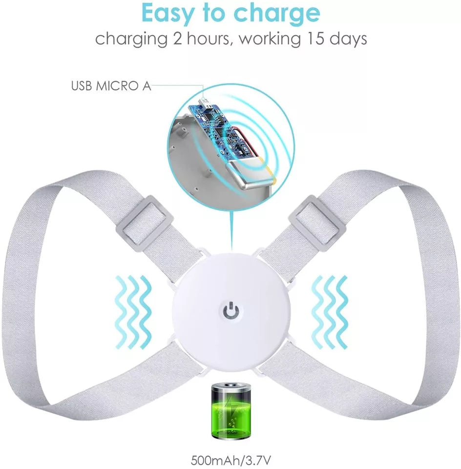 Adjustable Spine Back Support Posture Sensor Belt Chargeable