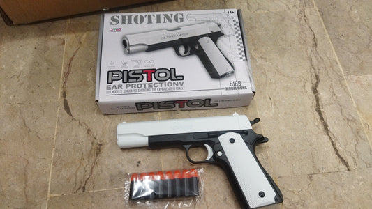 Toy Model Pistol 519B With Soft Bullets Durable Safe Fun Practical Choice For Kids Outdoor Play Shooting Games And Entertainment
