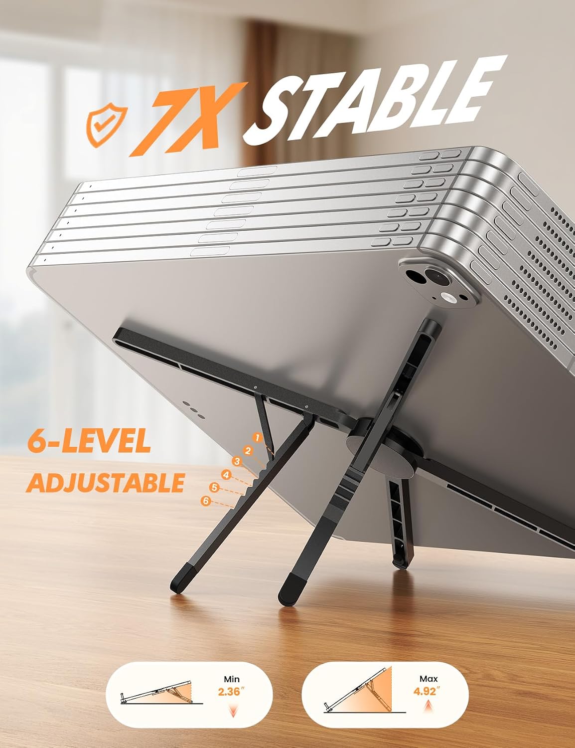 Foldable Magnetic Laptop Stand Aluminum Alloy Portable Adjustable Stand Heat Dissipation Holder Supports Phone Tablet Notebook