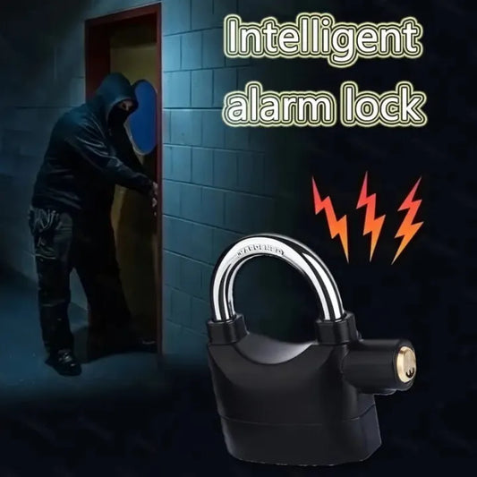 Ultra Secure Alarm Padlock | Anti Theft Waterproof Siren Lock for Bikes and Gates Cheer