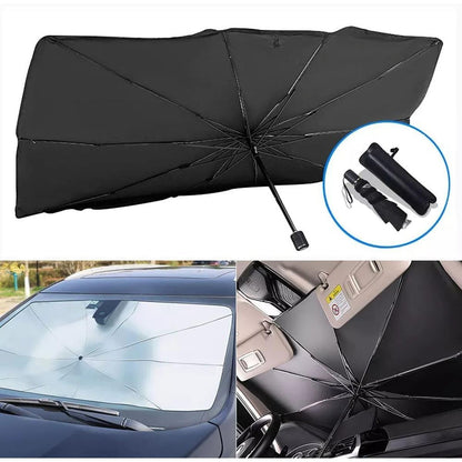 Foldable Car Windshield Sunshade Umbrella Heat Shield UV Protection For Front Windshield Interior Protection | Size 30cm