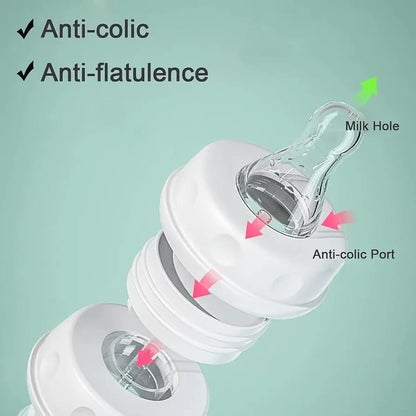 Handsfree Baby Feeding Bottle 240ml With Silicone Tube & Nipple | BPA-Free | Random Color