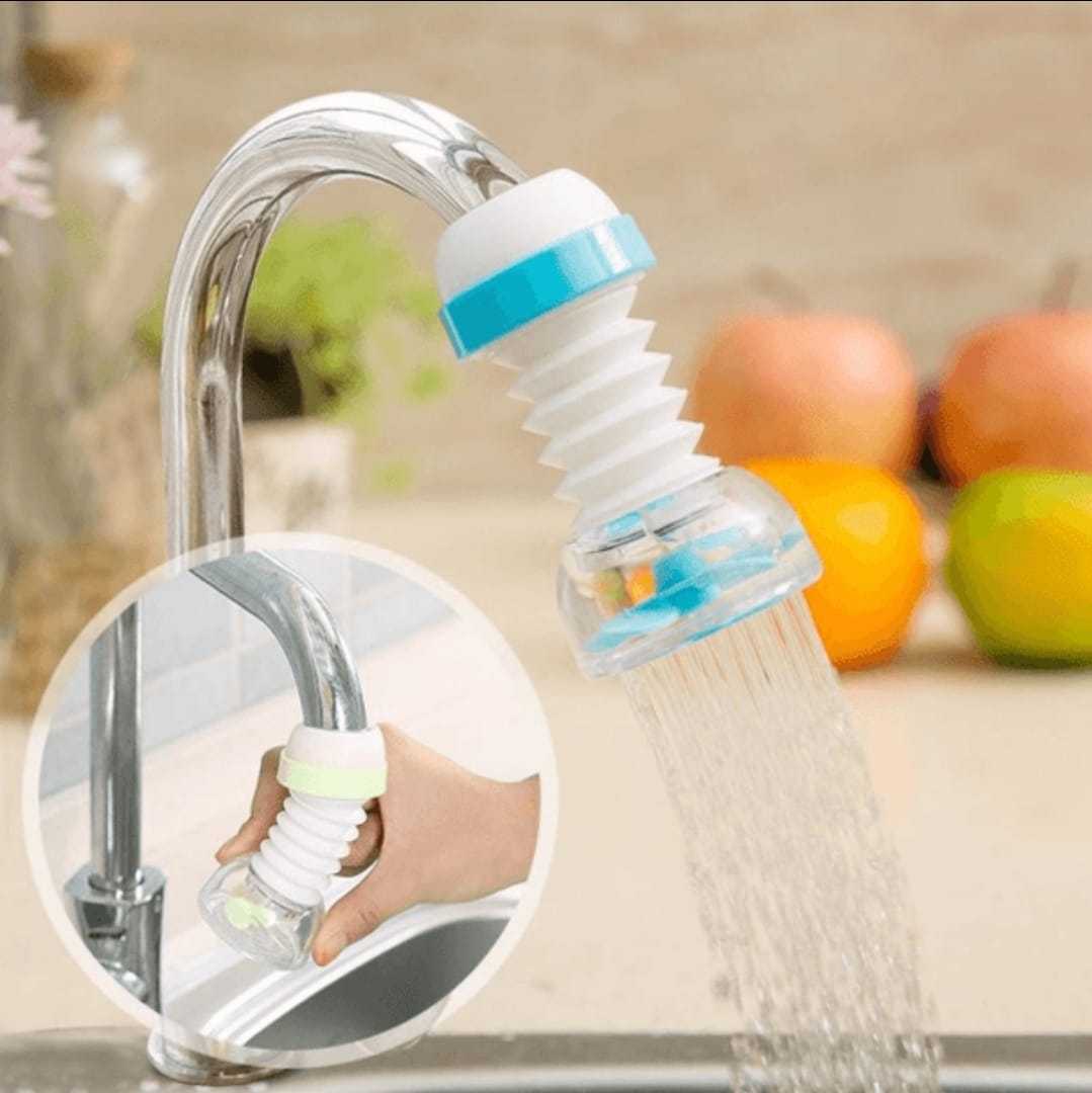 5-In-1 Ultimate Kitchen Cleaning & Sink Organizer Bundle – Faucet Extender, Soap Dispensing Scrubber, Faucet Caddy Rack, Splash Guard With Suction Cups & Mini Hand Squeeze Mop