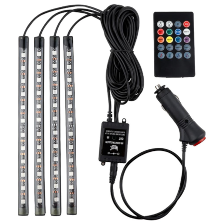 RGB Atmosphere Light For Cars & Bikes | 48 LED Bluetooth APP Control Atmosphere Light