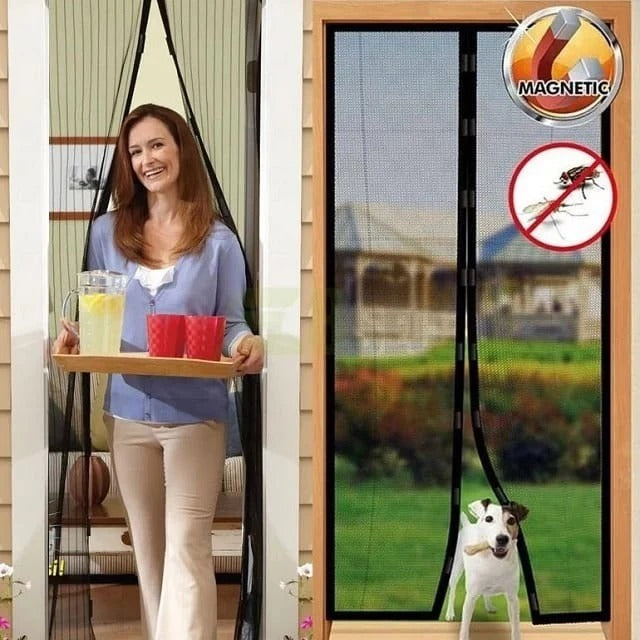Magnetic Mosquito Mesh Door Curtain – Easy Install Fly & Insect Protection Screen
