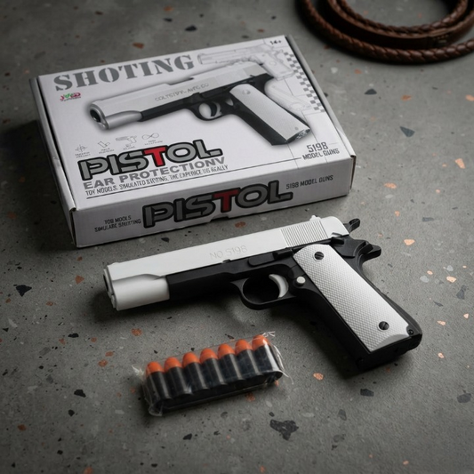 Toy Model Pistol 519B With Soft Bullets Durable Safe Fun Practical Choice For Kids Outdoor Play Shooting Games And Entertainment