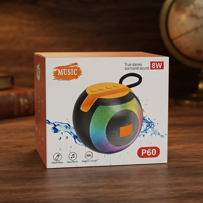 Music Wireless 8W Bluetooth Speaker P60 - Electronic Product Designed For Audio And Daily Sound Routine (Random Color)