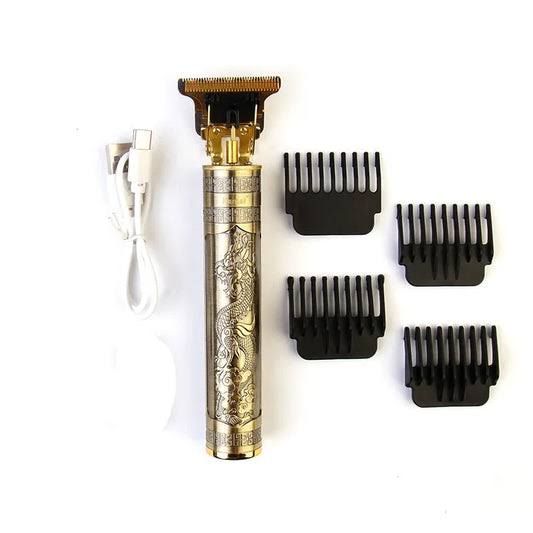 Vintage T9 Professional Cordless Hair & Beard Trimmer – Rechargeable Electric Hair Clipper with T-Blade