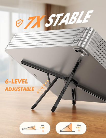 Foldable Magnetic Laptop Stand Aluminum Alloy Portable Adjustable Stand Heat Dissipation Holder Supports Phone Tablet Notebook