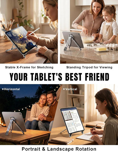 Foldable Magnetic Laptop Stand Aluminum Alloy Portable Adjustable Stand Heat Dissipation Holder Supports Phone Tablet Notebook