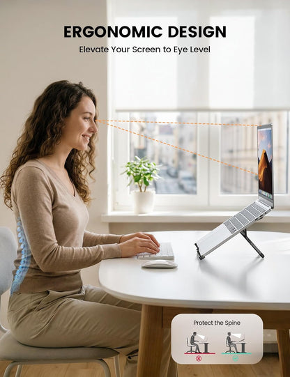 Foldable Magnetic Laptop Stand Aluminum Alloy Portable Adjustable Stand Heat Dissipation Holder Supports Phone Tablet Notebook
