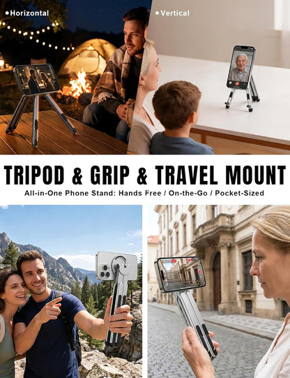 Foldable Magnetic Laptop Stand Aluminum Alloy Portable Adjustable Stand Heat Dissipation Holder Supports Phone Tablet Notebook