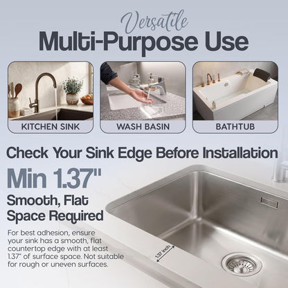 Kitchen Sink Splash Guard With Suction Cup | Silicon Splash & Dishwashing Protector | Waterproof Strong Suction Guard For Kitchen Countertops & Washroom | Home Improvement Product