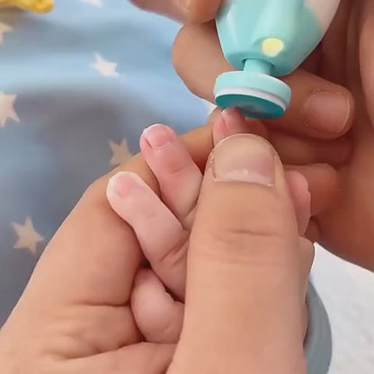 Premium 6-In-1 Electric Baby Nail Trimmer Set – Safe Infant Nail Filer, Clipper Alternative Kit With Storage Case - Random Color